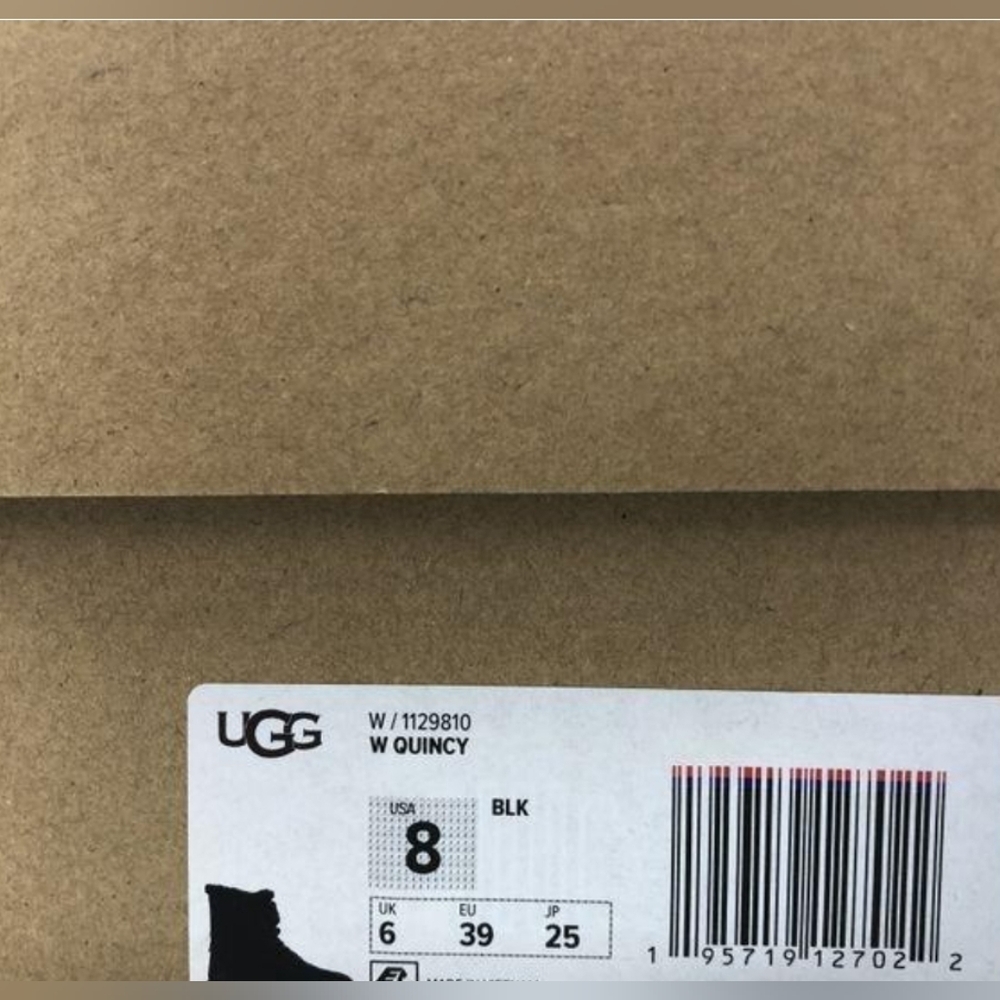 UGG Quincy Suede Shearling Lined Lace-Up Ankle Boots NIBox Size 8 MSRP $170 - Picture 10 of 10